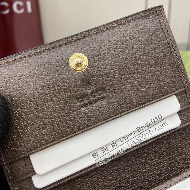 Gucci專櫃古馳最新款Ophidia系列短款卡包錢夾 jh2836型號：772308